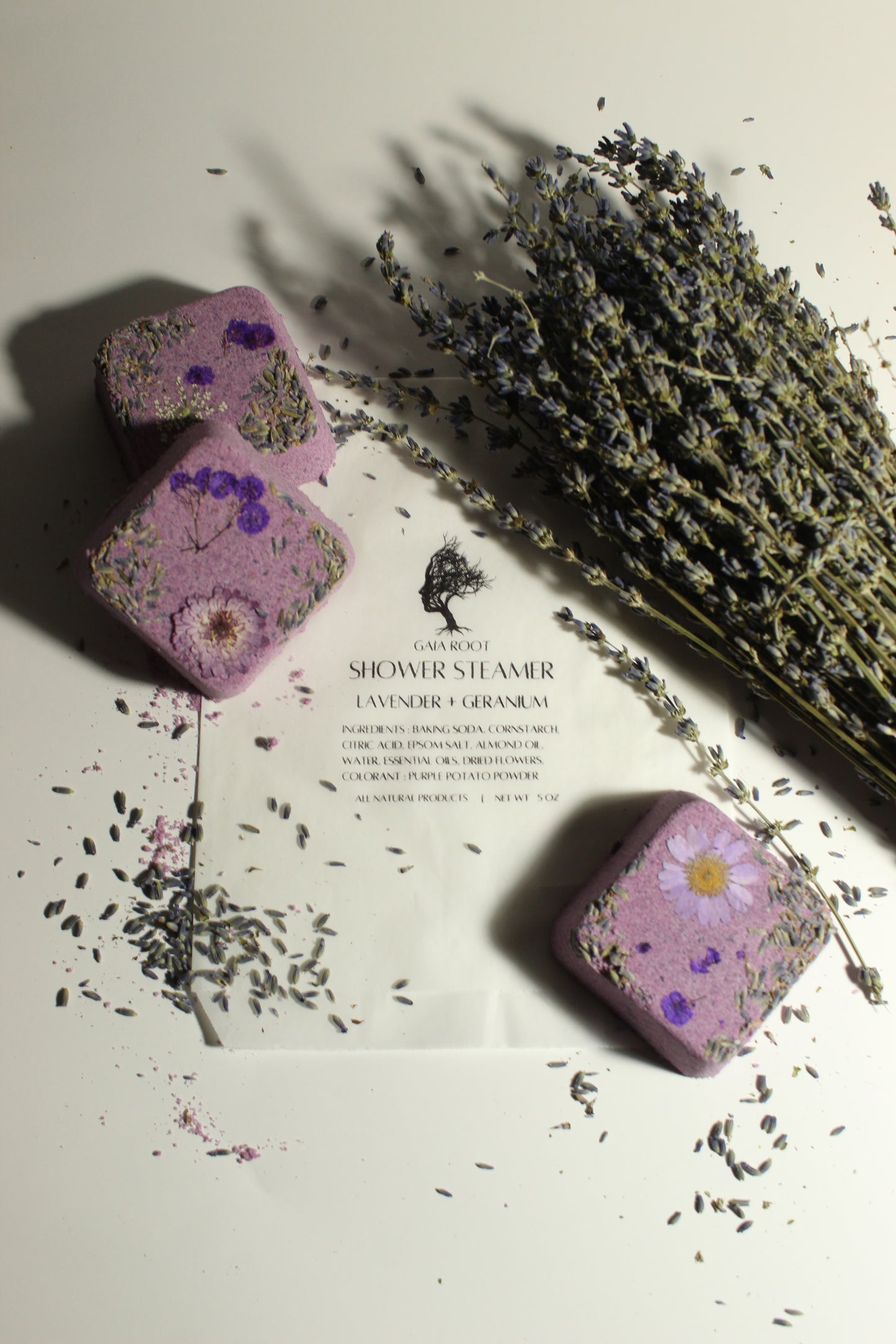 SHOWER STEAMER LAVENDER + GERANIUM