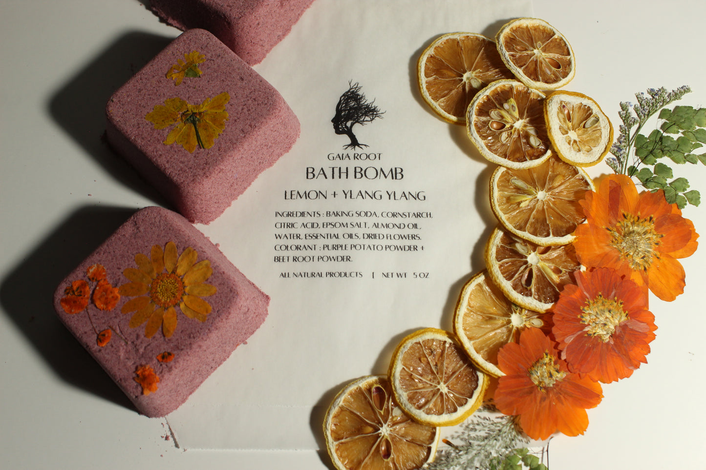 BATH BOMB LEMON + YLANG YLANG