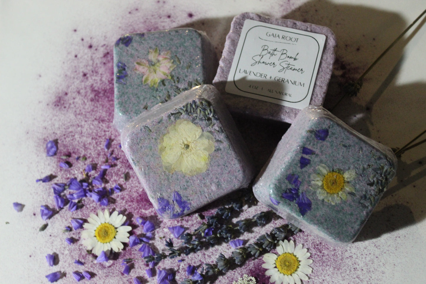 BATH BOMB  LAVENDER + GERANIUM