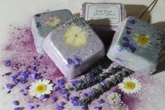BATH BOMB  LAVENDER + GERANIUM