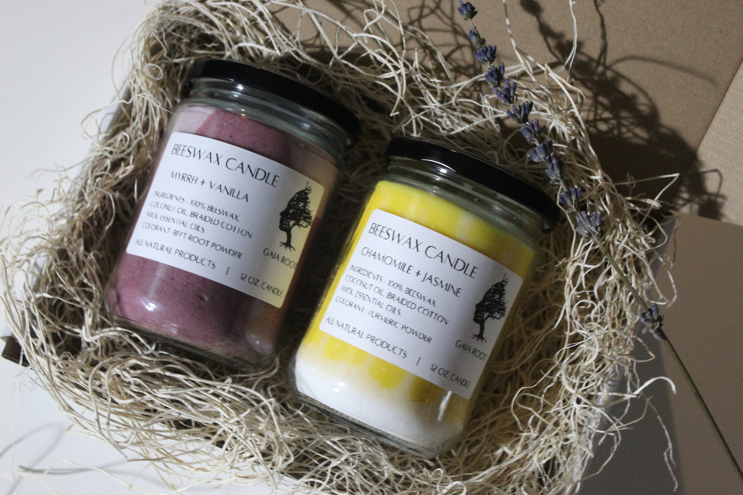 BEESWAX CANDLE DUO