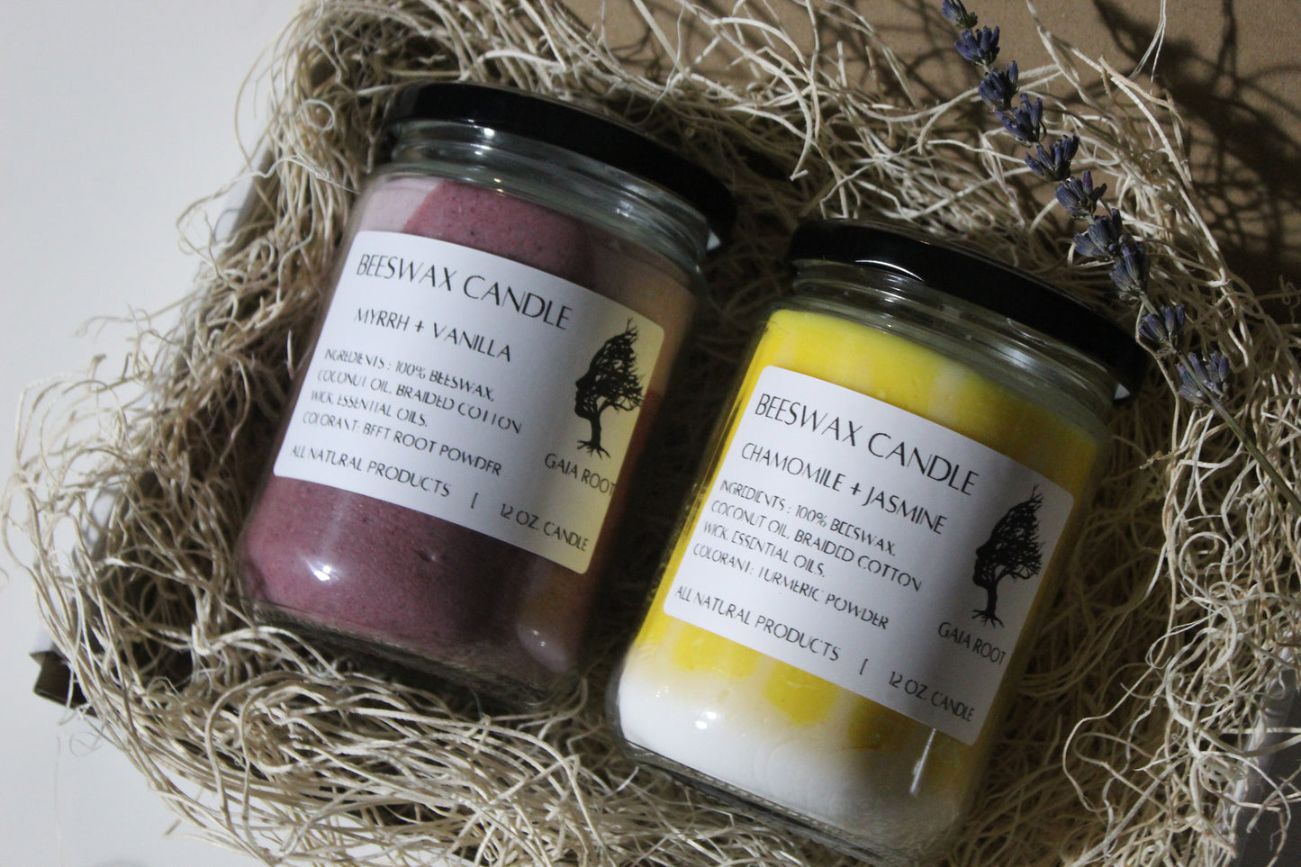 BEESWAX CANDLE DUO