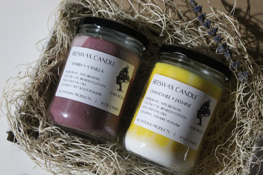 BEESWAX CANDLE DUO