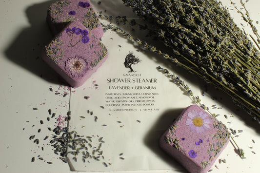 SHOWER STEAMER  LAVENDER + GERANIUM