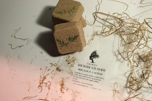 SHOWER STEAMER BERGAMOT + VETIVER