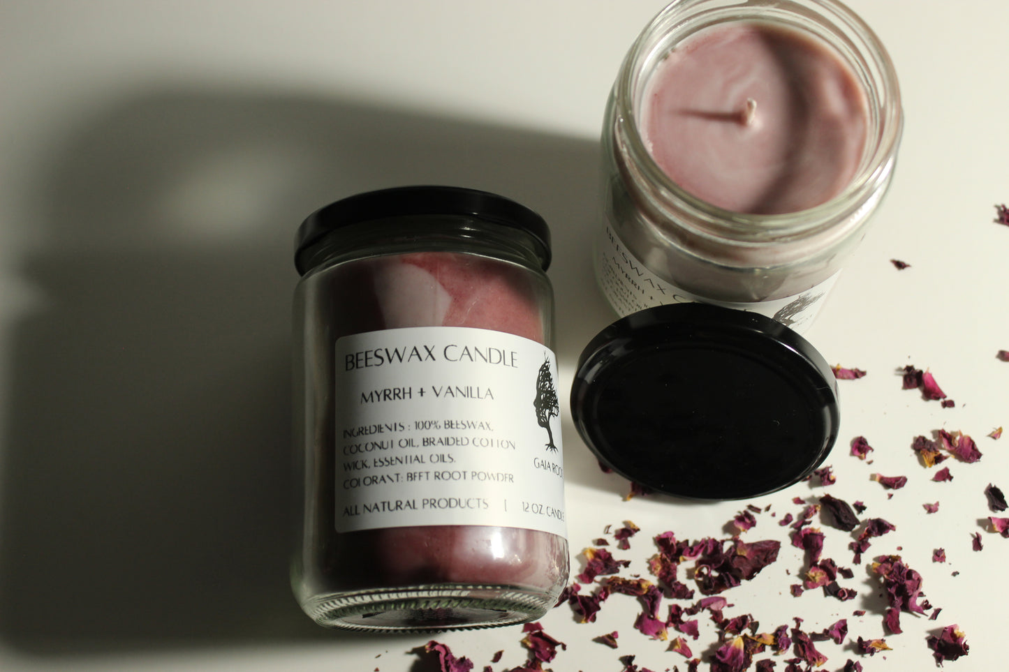 BEESWAX CANDLE  MYRRH + VANILLA