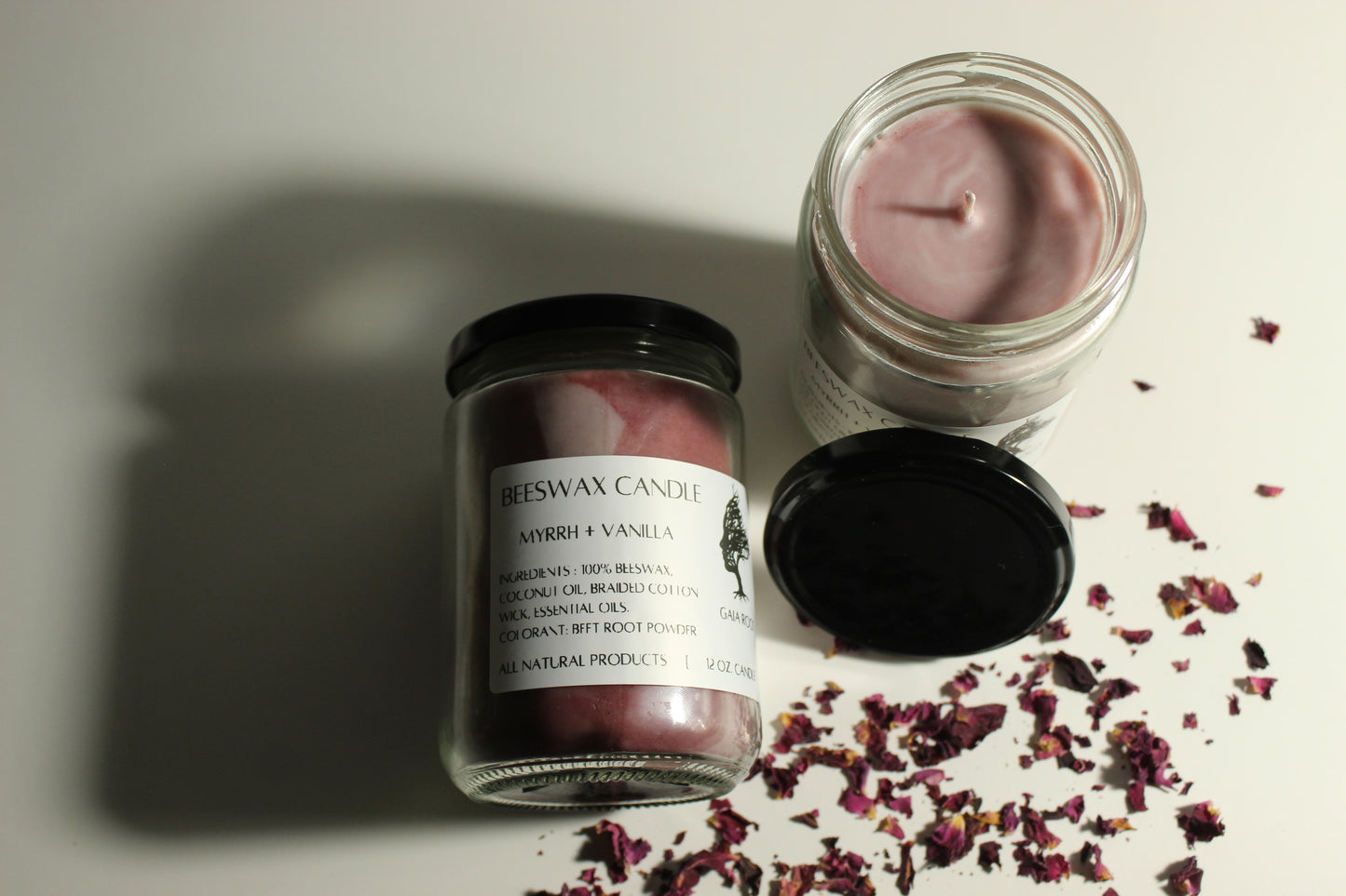 BEESWAX CANDLE  MYRRH + VANILLA