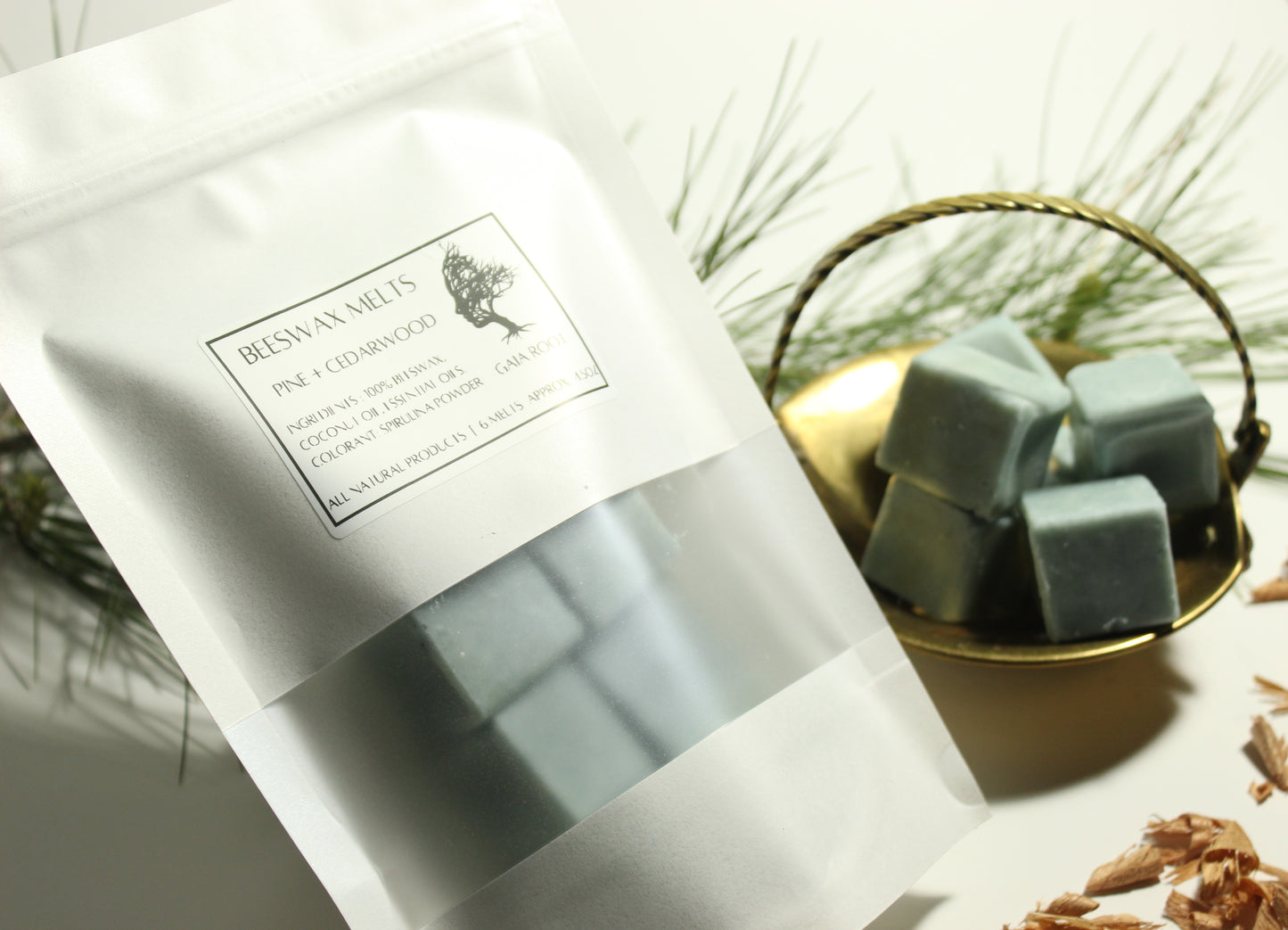 BEESWAX WAX MELTS SANDALWOOD + LAVENDER