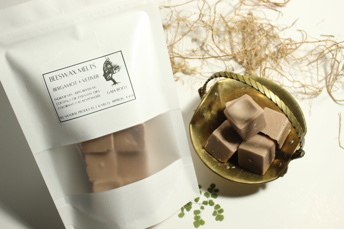 BEESWAX WAX MELTS  BERGAMOT + VETIVER