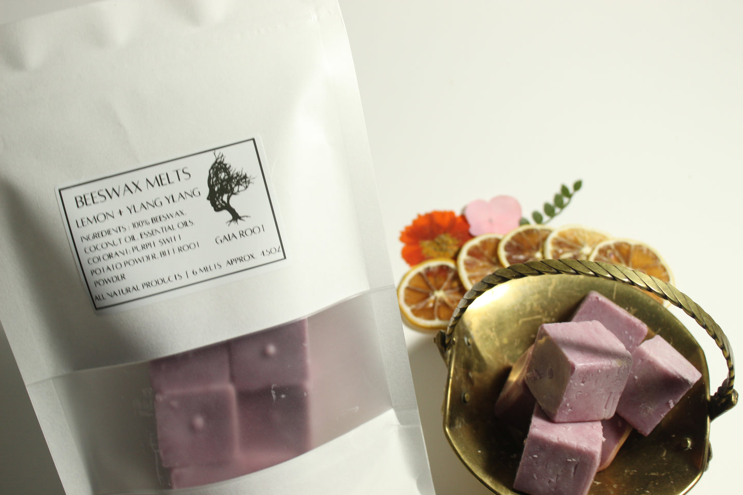 BEESWAX WAX MELTS  LEMON + YLANG YLANG