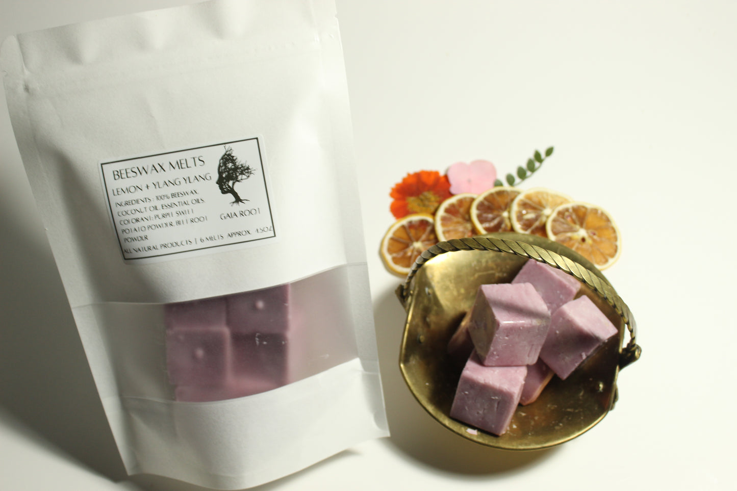 BEESWAX WAX MELTS  LEMON + YLANG YLANG