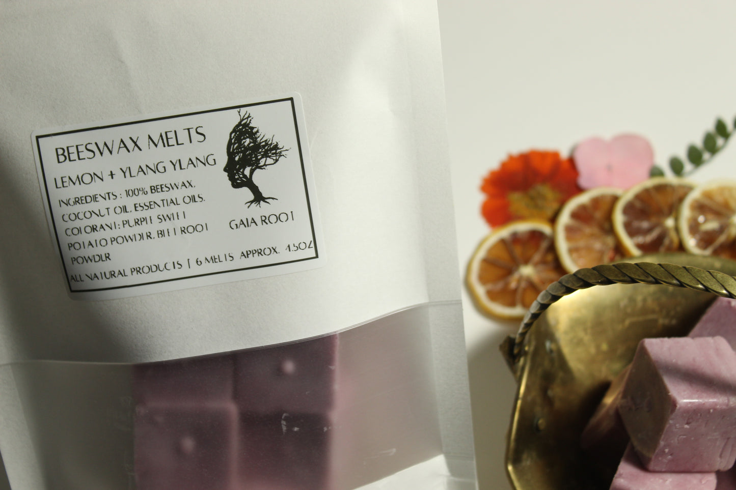 BEESWAX WAX MELTS  LEMON + YLANG YLANG
